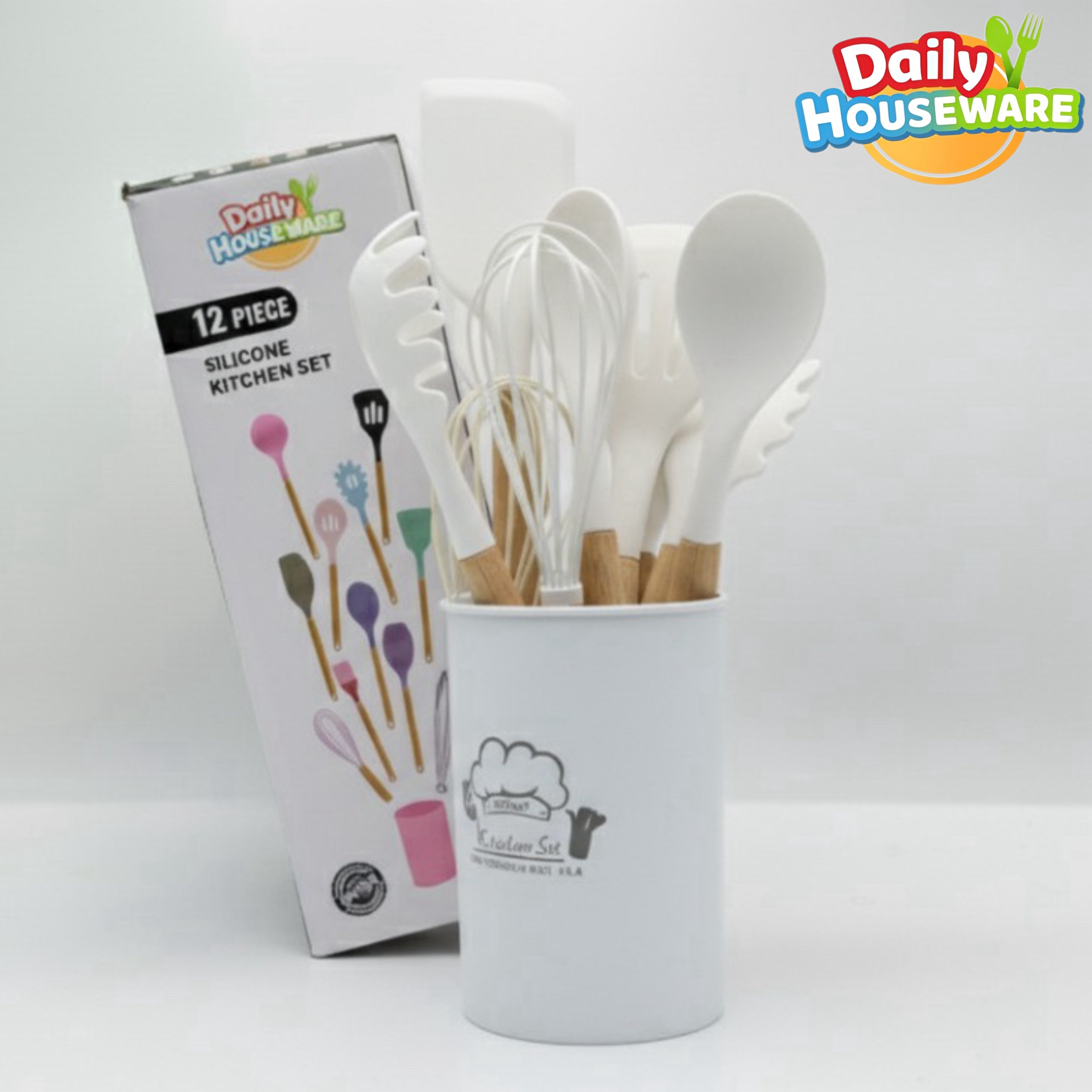 Daily Houseware Silicone Kitchen Utensil Set – 11-Piece Non-Stick Cooking Essentials