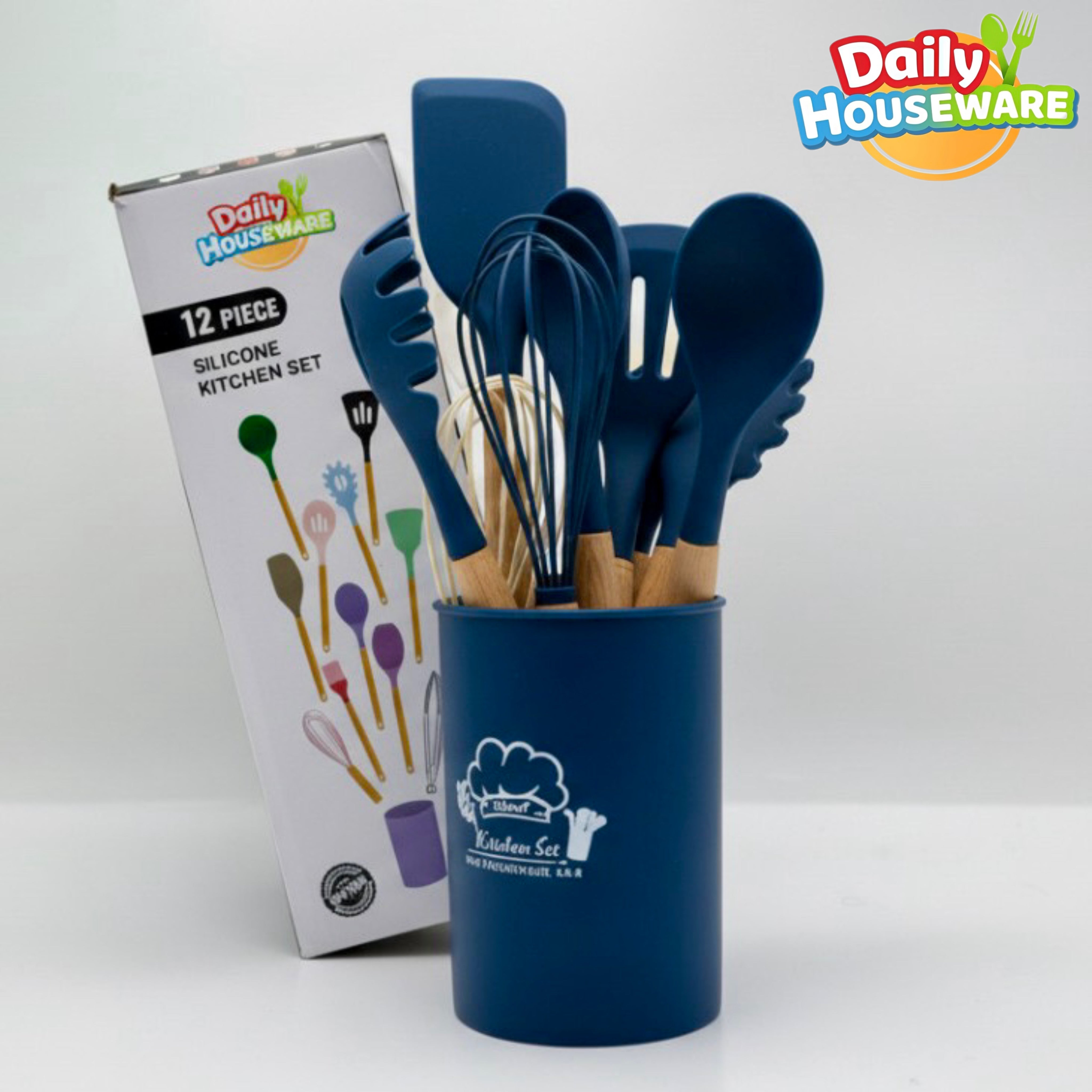 Daily Houseware Silicone Kitchen Utensil Set – 11-Piece Non-Stick Cooking Essentials