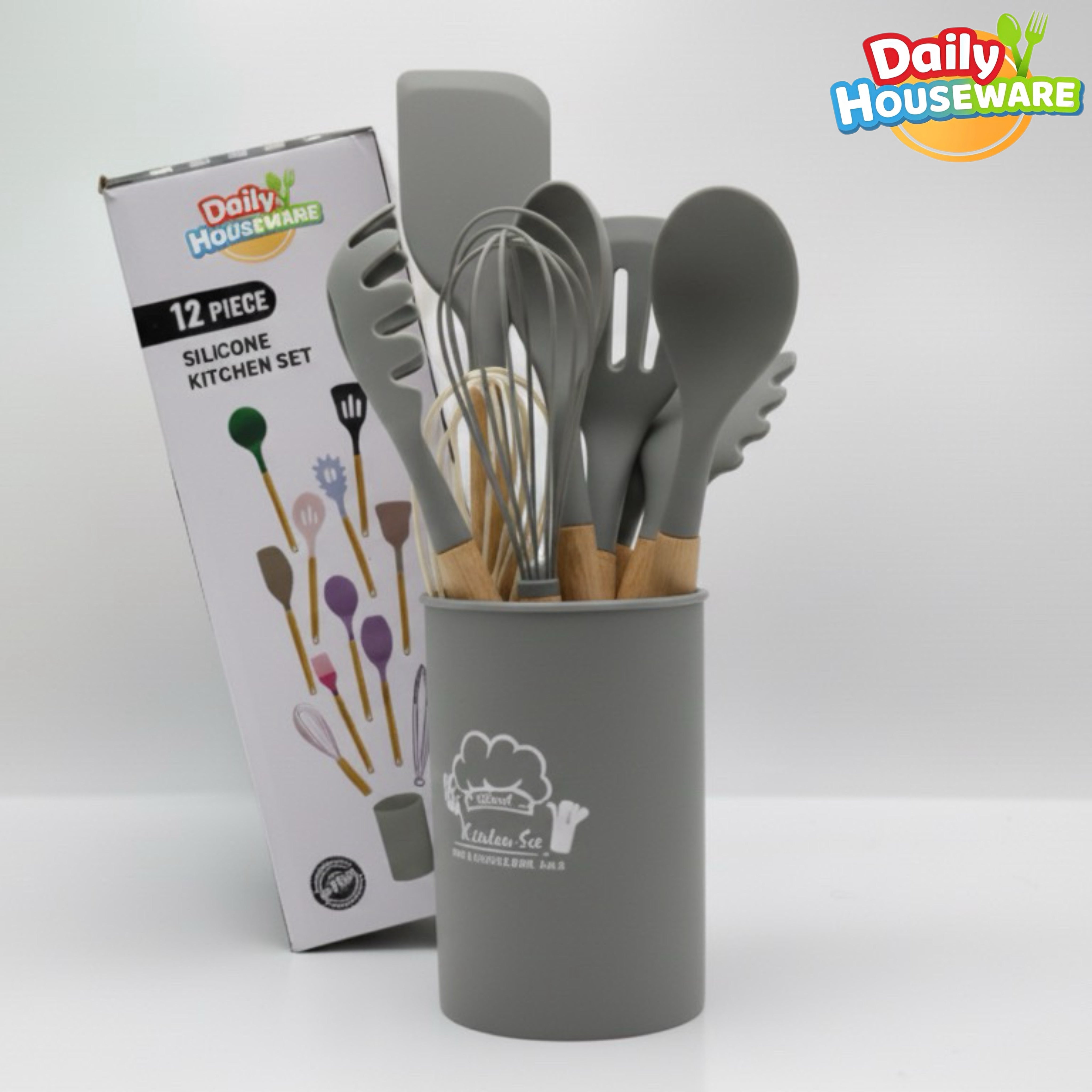 Daily Houseware Silicone Kitchen Utensil Set – 11-Piece Non-Stick Cooking Essentials