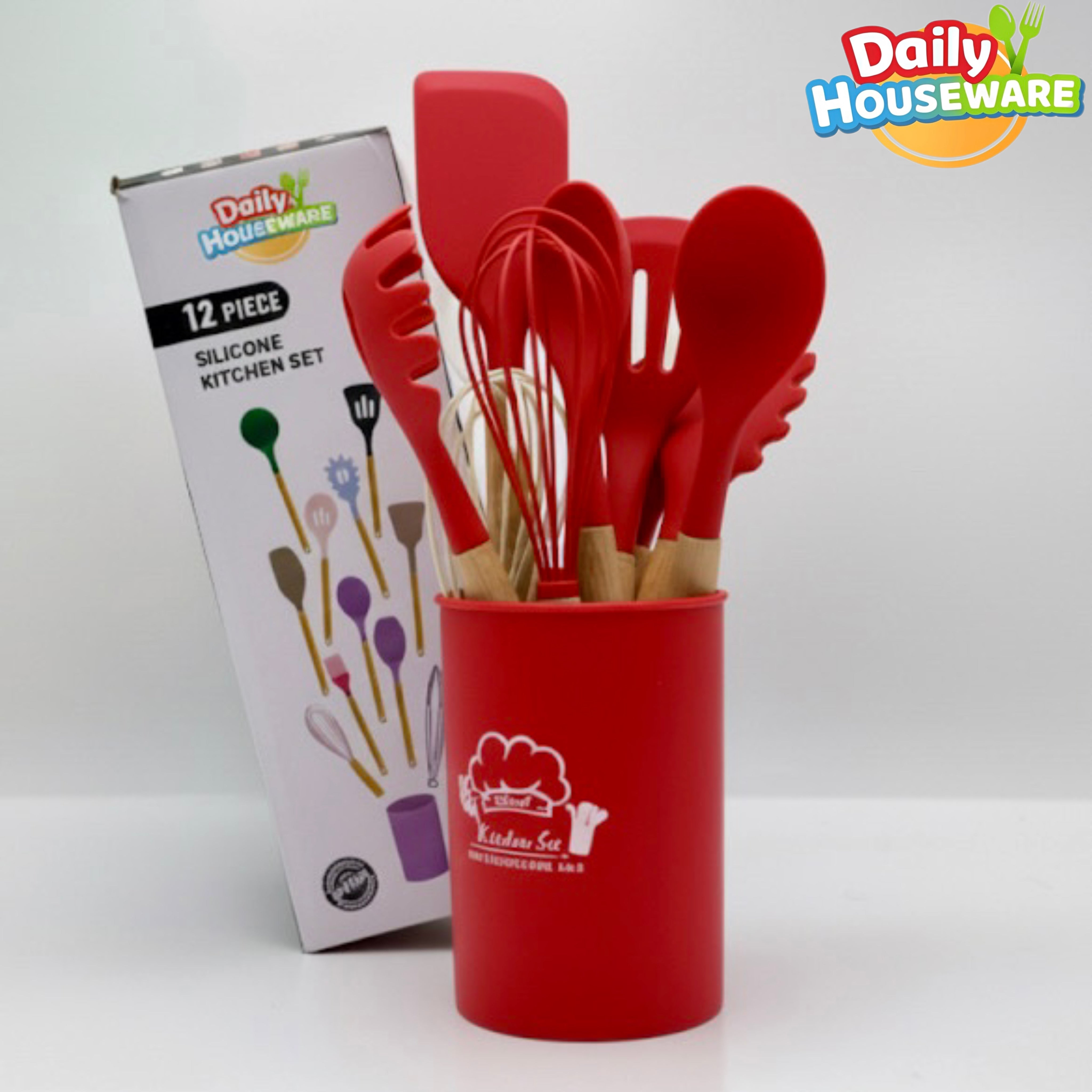 Daily Houseware Silicone Kitchen Utensil Set – 11-Piece Non-Stick Cooking Essentials